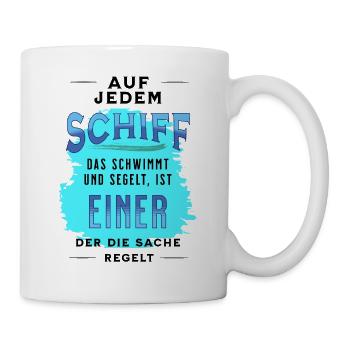 Segeln Segelboot Segler Boot Skipper Geschenk - Tasse - Weiß - Rechts
