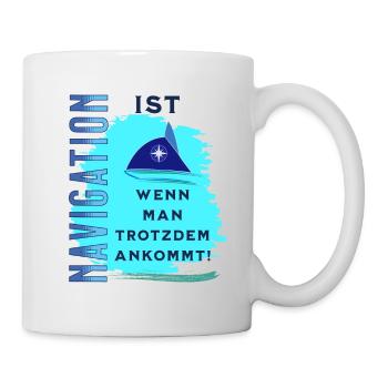 Segeln Segelboot Segler Boot Skipper Navigation - Tasse - Weiß - Rechts
