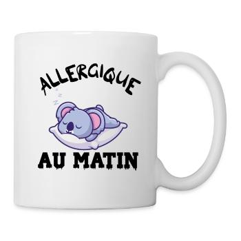 allergique au matin - Mug blanc - blanc - Droite