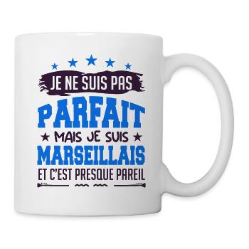Je ne suis pas parfait mais je suis Marseillais - Mug blanc - blanc - Droite