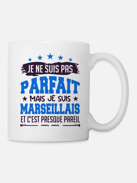 Je ne suis pas parfait mais je suis Marseillais - Mug blanc - blanc