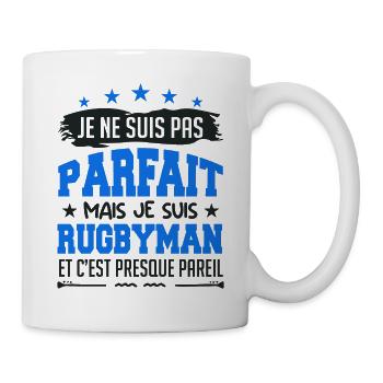 Je ne suis pas parfait mais je joue au rugby - Mug blanc - blanc - Droite