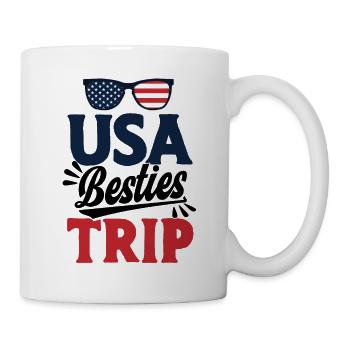 Besties Trip Urlaubsreise Urlaub Geschenk - Tasse - Weiß - Rechts