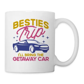 Besties Trip Urlaubsreise Urlaub Geschenk - Tasse - Weiß - Rechts