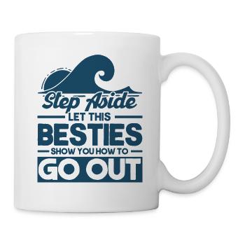 Besties Trip Urlaubsreise Urlaub Geschenk - Tasse - Weiß - Rechts