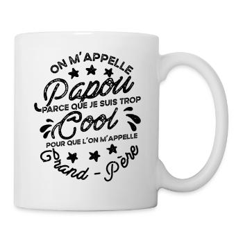 Papou Fete Des Grand Pères Papy - Mug blanc - blanc - Droite
