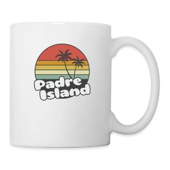 Padre Island Retro Vintage Style Striped Sunset - Mug - white - Right