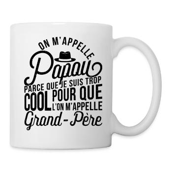 Papou Fete Des Grand Pères Papy - Mug blanc - blanc - Droite