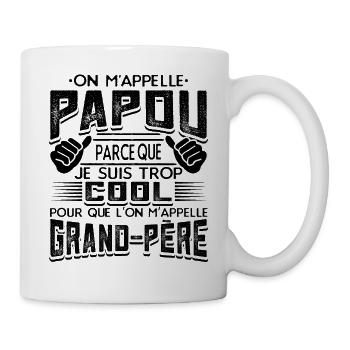 Papou Fete Des Grand Pères Papy - Mug blanc - blanc - Droite