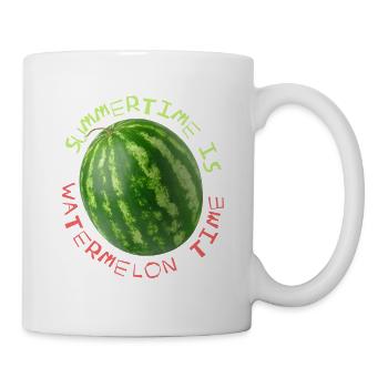 Melon, pastèque, drôle de dicton Summertime - Mug blanc - blanc - Droite