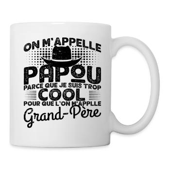 Papou Fete Des Grand Pères Papy - Mug blanc - blanc - Droite