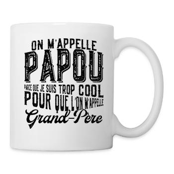 Papou Fete Des Grand Pères Papy - Mug blanc - blanc - Droite