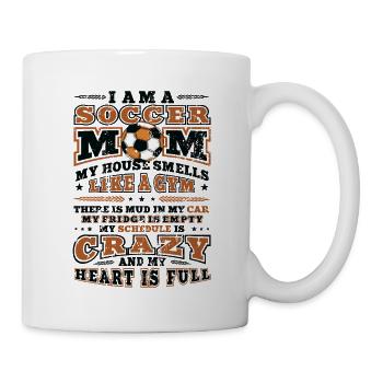 Ich bin eine Fußball-Mutter Spieltag Fußball Mama - Tasse - Weiß - Rechts