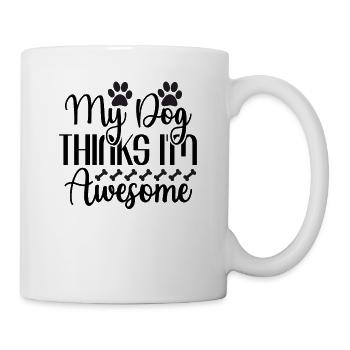 Mein Hund findet mich klasse - Tasse - Weiß - Rechts