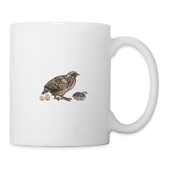Legewachtel Es gibt wichtigeres als meine - Tasse - Weiß - Rechts