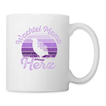 Wachtel Wachtel Mama mit Herz Wachtelflüsterin - Tasse - Weiß - Rechts