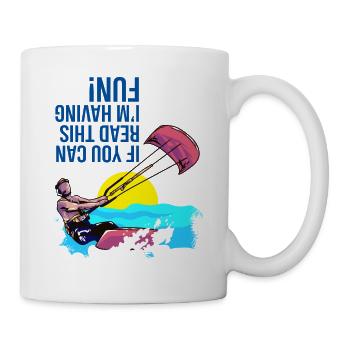 Kiteboarding If You Can Read This I'm Having Fun - Mug - white - Right