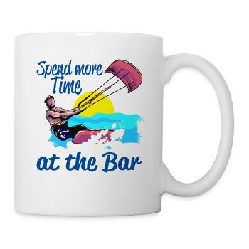 Kiteboarding Spend More Time At The Bar - Mug - white - Right