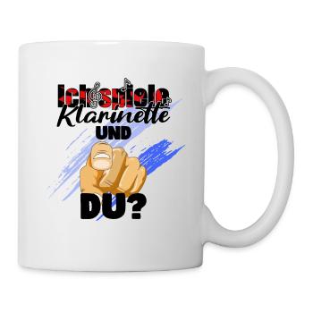 Klarinette spiele Klarinette Klarinettenspieler - Tasse - Weiß - Rechts