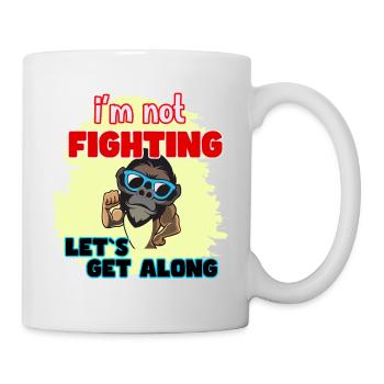 Ne pas combattre le singe avec des lunettes de soleil Paix - Mug blanc - blanc - Droite