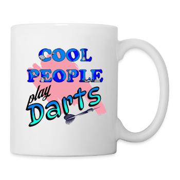 Dart Cool People play Darts - Tasse - Weiß - Rechts
