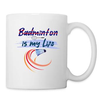 Le badminton est ma vie Badminton Sport - Mug blanc - blanc - Droite