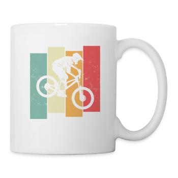 Design VTT retro look pour les amateurs de vélo - Mug blanc - blanc - Droite