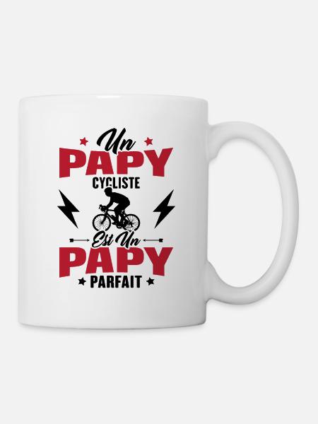 Un papy cycliste est un papy parfait Cadeau - Mug blanc - blanc