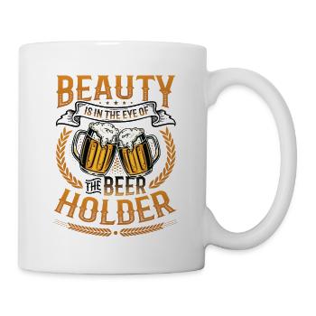 Drôle de buveur de bière - Mug blanc - blanc - Droite