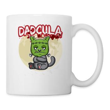 Dadcula Dracula Vampire Papa Drôle Fête d’Halloween - Mug blanc - blanc - Droite