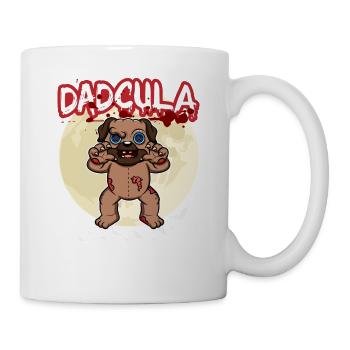 Dadcula Dracula Vampire Dad Funny Halloween Party - Tasse - Weiß - Rechts