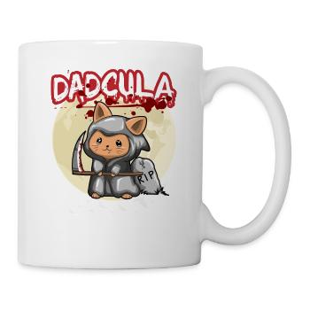 Dadcula Dracula Vampire Papa Drôle Fête d’Halloween - Mug blanc - blanc - Droite