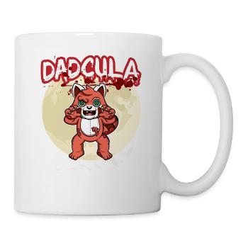 Dadcula Dracula Vampire Papa Drôle Fête d’Halloween - Mug blanc - blanc - Droite