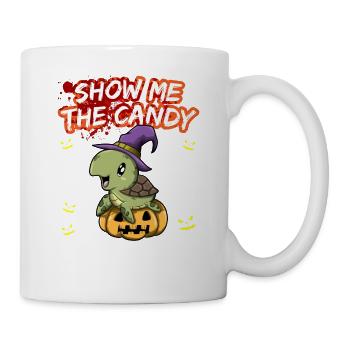 Montrez-moi le truc ou la friandise du costume d’Halloween - Mug blanc - blanc - Droite