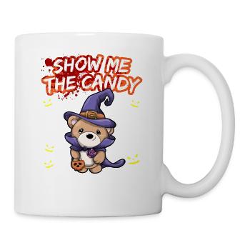 Montrez-moi le truc ou la friandise du costume d’Halloween - Mug blanc - blanc - Droite
