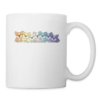 genderfaun Flag Corgi Pride LGBTQ cute dogs - Mug - white - Right