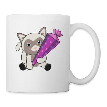 Maternelle Chat École Enfants Sac d’école Mignon - Mug blanc - blanc - Droite