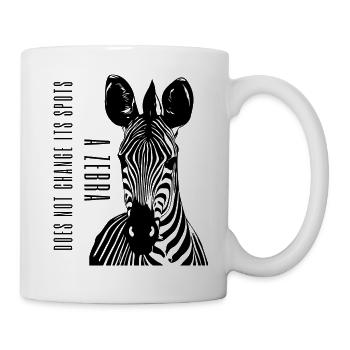Un zèbre ne change pas ses taches - Mug blanc - blanc - Droite