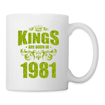 les rois naissent en 1981 - Mug blanc - blanc - Droite