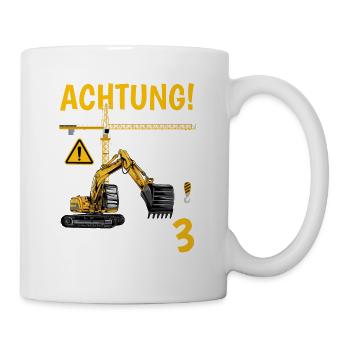 Achtung Ich bin 3 - Tasse - Weiß - Rechts