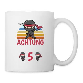 Achtung Ich bin 5 - Tasse - Weiß - Rechts
