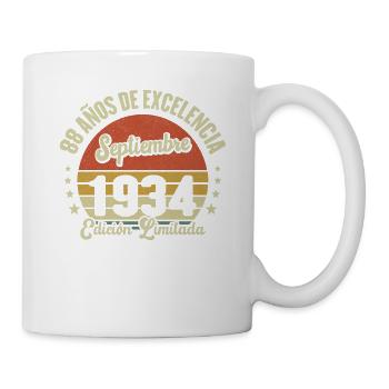 88 Ans D'excellence Septembre 1934 Édition Limitée - Mug blanc - blanc - Droite