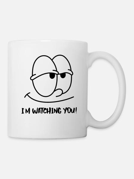 Eyes watching you - Tasse - Weiß