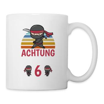 Achtung Ich bin 6 - Tasse - Weiß - Rechts