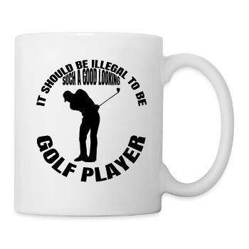 Golf Spruch Golfschläger Golfball Golfspielerin - Tasse - Weiß - Rechts