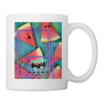 Melone Music brighting your heart | Melone Musik - Tasse - Weiß - Rechts