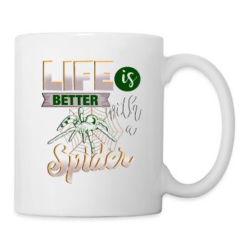 Life Is Better With A Spider Cool Awesome Present - Mug - white - Right