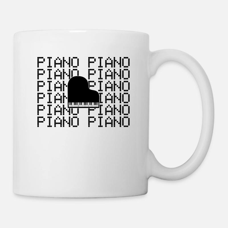 Klavier - Tasse - Weiß