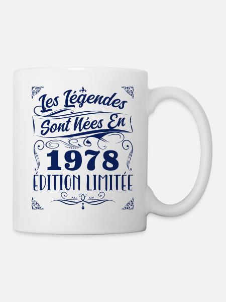 1978 les légendes sont nées en 1978 | vintage - Mug blanc - blanc