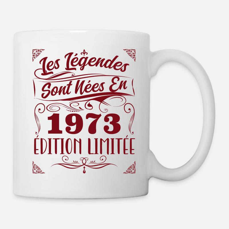 1973 les légendes sont nées en 1973 | vintage !! - Mug blanc - blanc